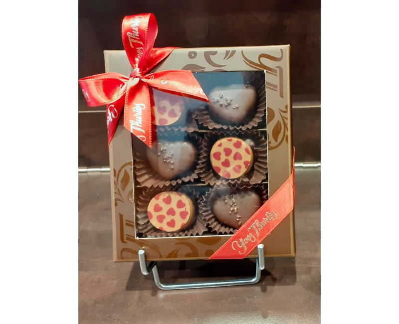 Coffret St valentin 6 chocolats