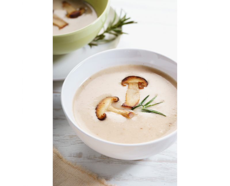 Velouté de champignons et parmesan