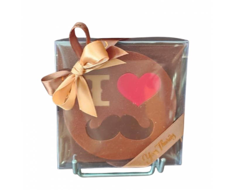 Plaque tout chocolat "PAPA MOUSTACHE"