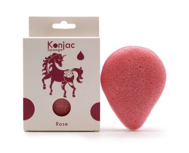 Eponge de Konjac anti-âge rose