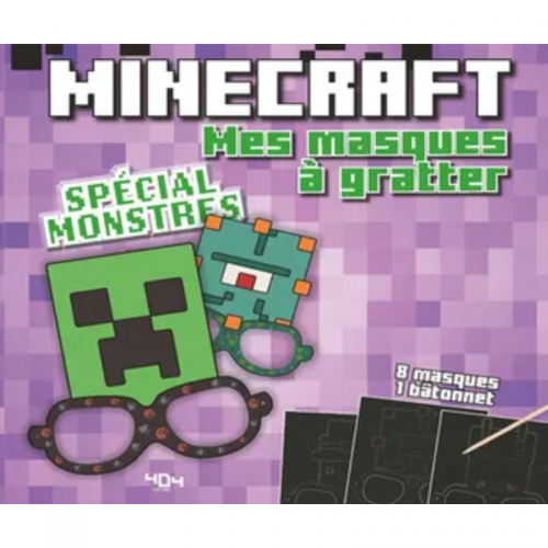 Minecraft - Pochettes de masques à gratter spécial monstres !