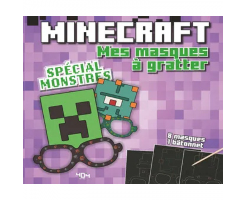 Minecraft - Pochettes de masques à gratter spécial monstres !