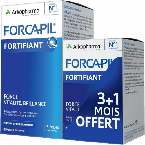 Forcapil fortifiant cure 3 mois + 1 offert