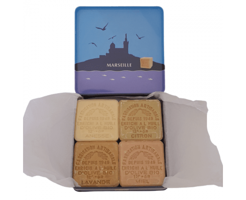 Coffret 4 savons de Marseille Le Sérail huile d'olive bio 2