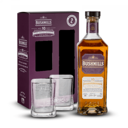 Coffret Bushmills Vino Dulce 43% + 2 Verres