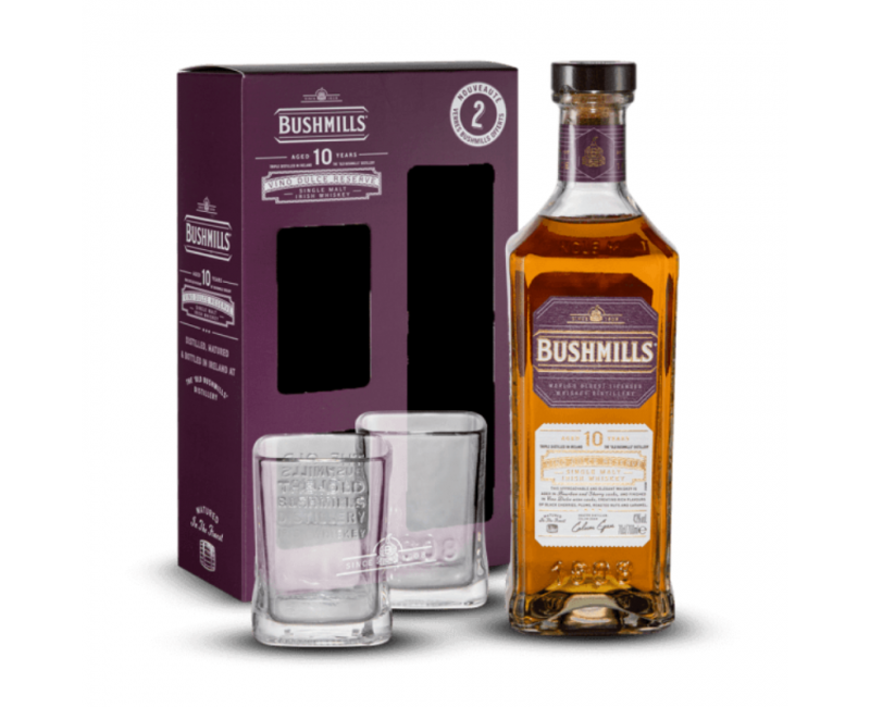 Coffret Bushmills Vino Dulce 43% + 2 Verres