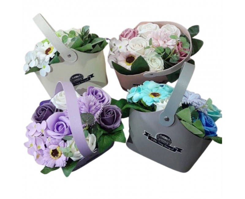 Panier fleurs de savon