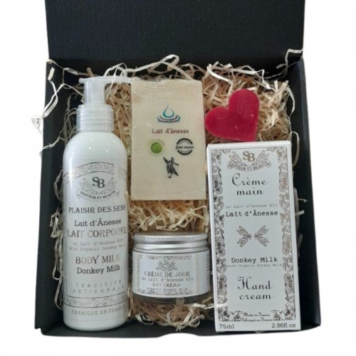 Coffret cadeau au lait d'ânesse