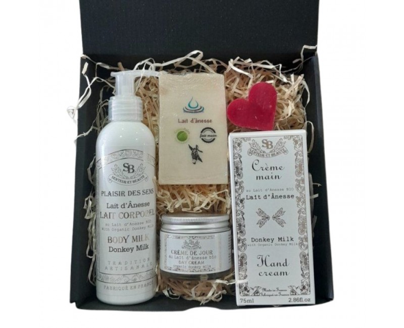 Coffret cadeau au lait d'ânesse