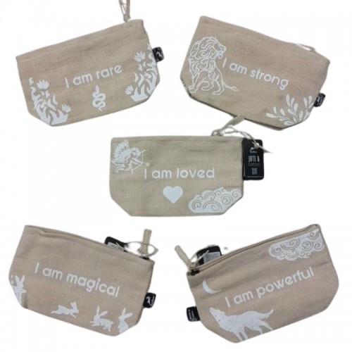 Pochette en coton et lin