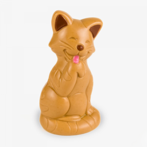 Chat en Chocolat Blanc Caramélisé
