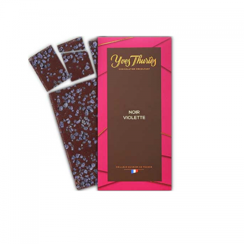 Tablette de chocolat noir violette