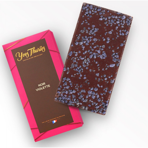 Tablette de chocolat noir violette