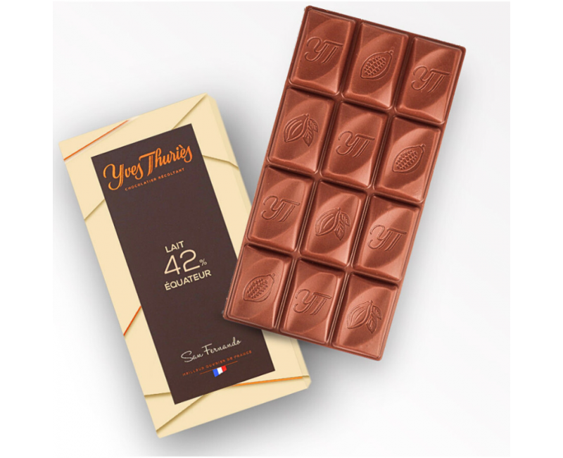 Tablette chocolat au lait équateur 42%