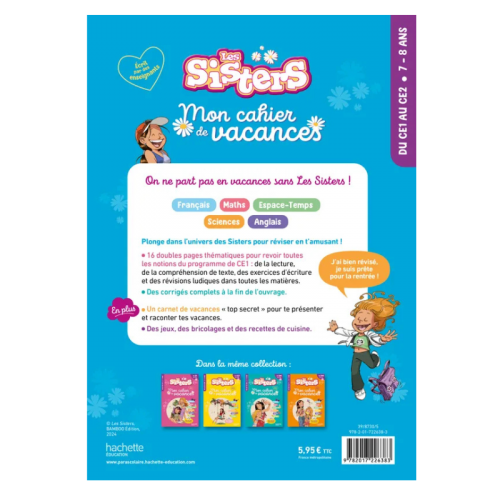 Les Sisters – Cahier vacances 2025 CE1 vers CE2 – Arbre Monde Istres