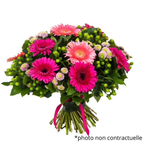 Bouquet rond fleurs fraîches 25€ – Atelier de Corinne Istres