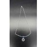 Collier en Acier Inoxydable & Opale Noire d’Australie AAA – Pendentif Arbre de Vie (45 cm)
