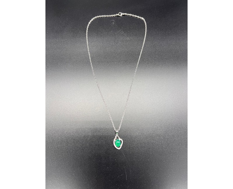 Pendentif Chrysoprase en Argent 925