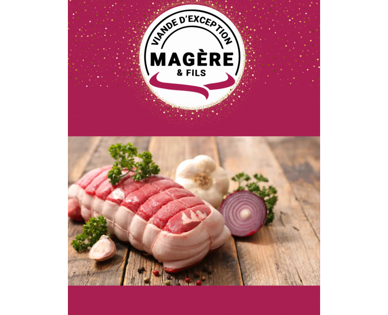 Rôti Cœur Tendre de Tranche de Bœuf Bardé – 2 kg