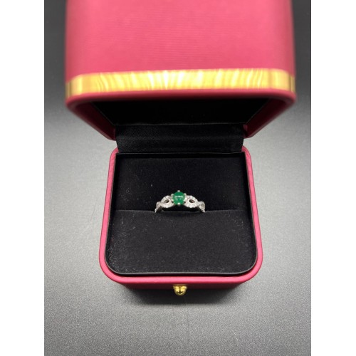 Bague Argent 925 Réglable – Chrysoprase Naturelle