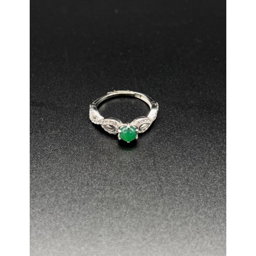 Bague Argent 925 Réglable – Chrysoprase Naturelle