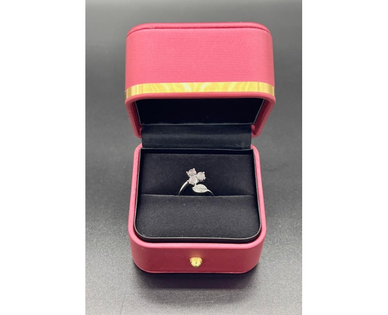 Bague Argent 925 Réglable – Quartz Rose Naturel