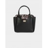 Sac Cabas Noir avec Pochette Léopard
