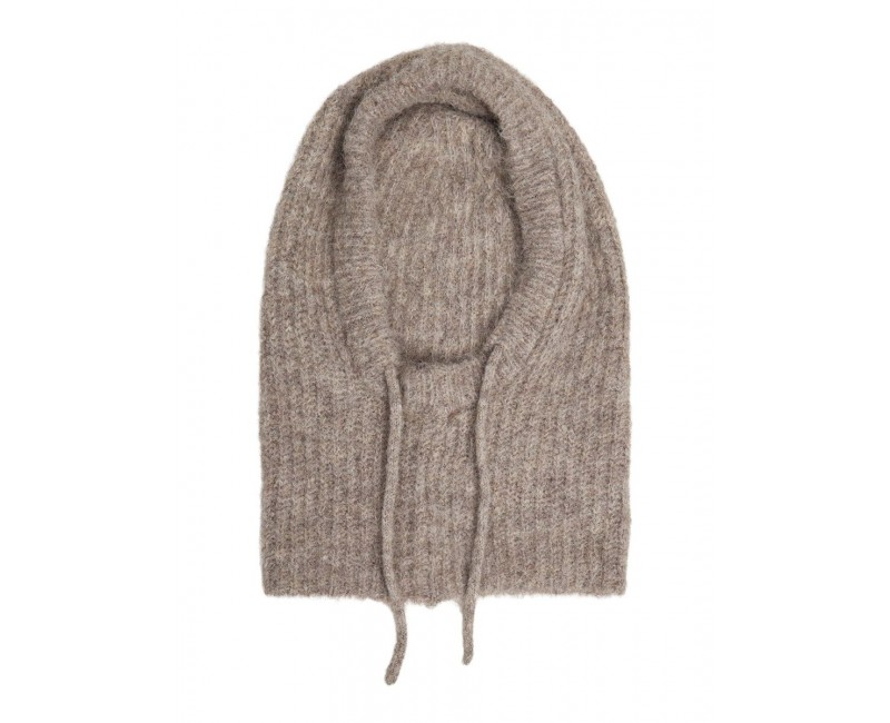 Cagoule en maille côtelée – Cordon de serrage