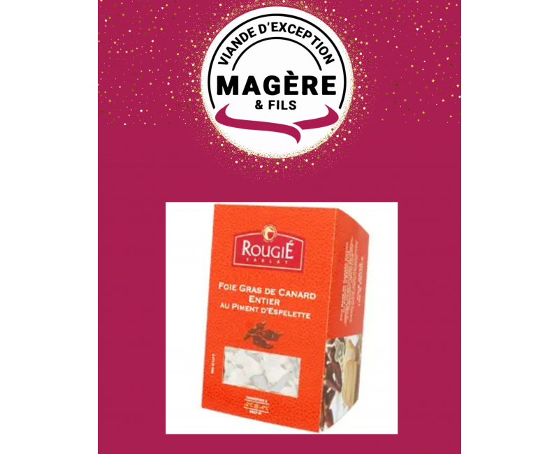 FOIE GRAS ENTIER MI-CUIT 500GR AU PIMENT D’ESPELETTE