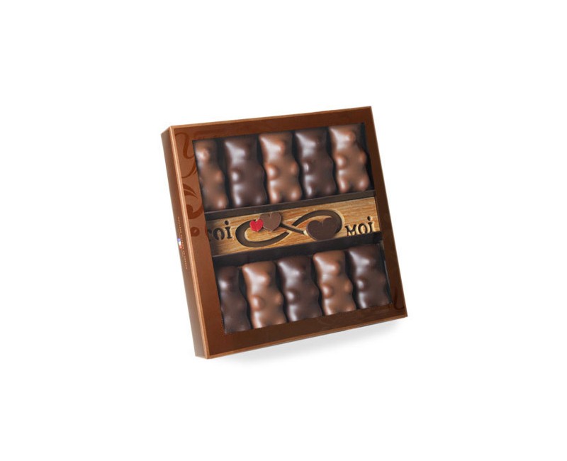 Coffret chocolat Saint Valentin Ourson guimauve assortis