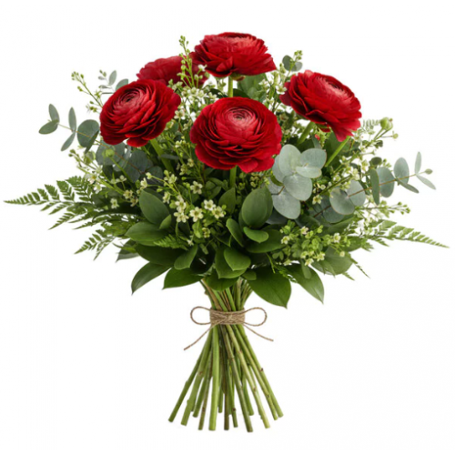 BOUQUET DE RENONCULES ROUGES