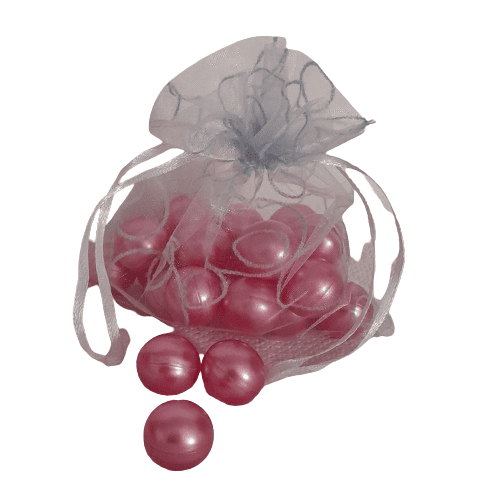 Perles de bain Rose x20 & sac organza