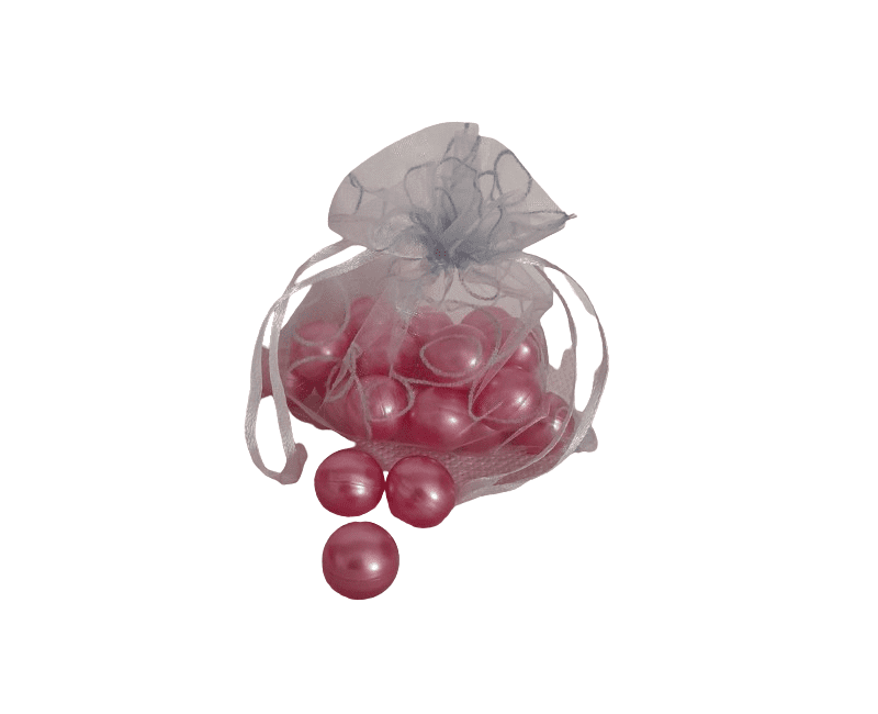 Perles de bain Rose x20 & sac organza