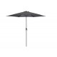 Parasol aluminium gris inclinable 300 cm