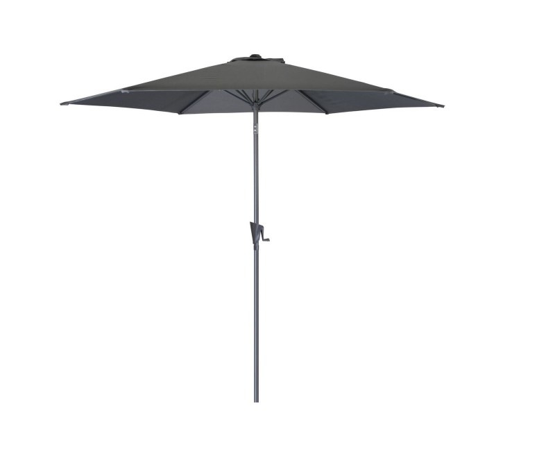 Parasol aluminium gris inclinable 300 cm