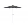 Parasol aluminium gris inclinable 300 cm